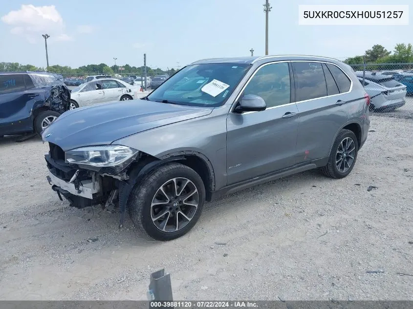 5UXKR0C5XH0U51257 2017 BMW X5 xDrive35I