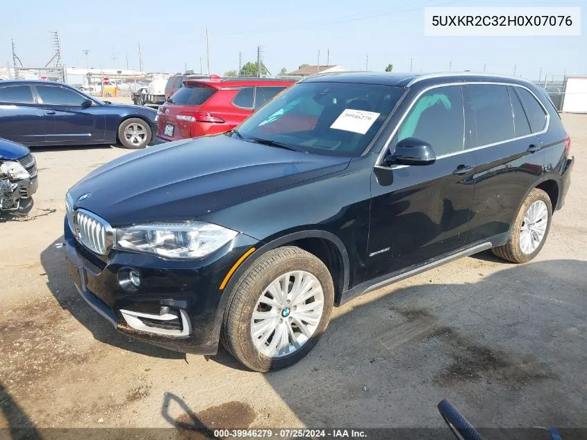 2017 BMW X5 Sdrive35I VIN: 5UXKR2C32H0X07076 Lot: 39946279