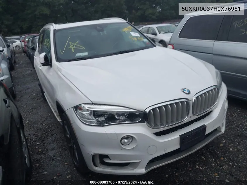 5UXKR0C37H0X76981 2017 BMW X5 xDrive35I