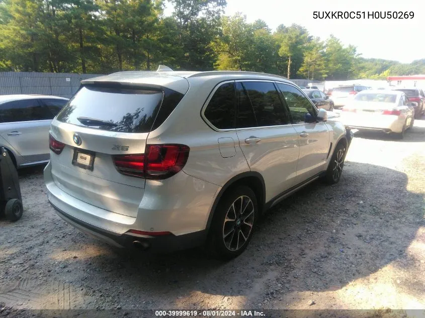 2017 BMW X5 xDrive35I VIN: 5UXKR0C51H0U50269 Lot: 39999619