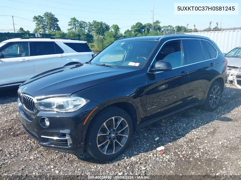 2017 BMW X5 Edrive xDrive40E Iperformance VIN: 5UXKT0C37H0S81245 Lot: 40024692