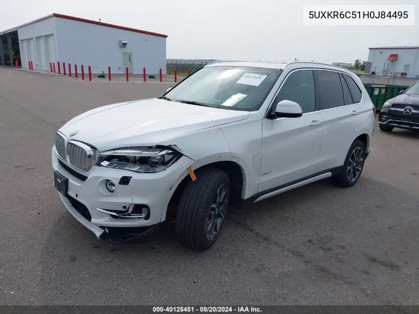 2017 BMW X5 xDrive50I VIN: 5UXKR6C51H0J84495 Lot: 40125451