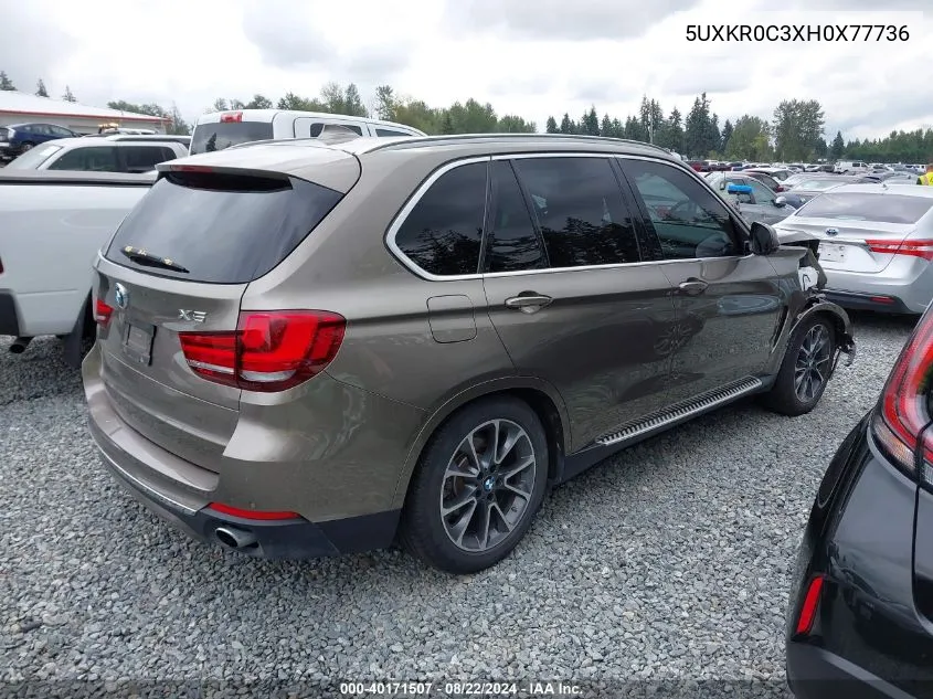 2017 BMW X5 xDrive35I VIN: 5UXKR0C3XH0X77736 Lot: 40171507