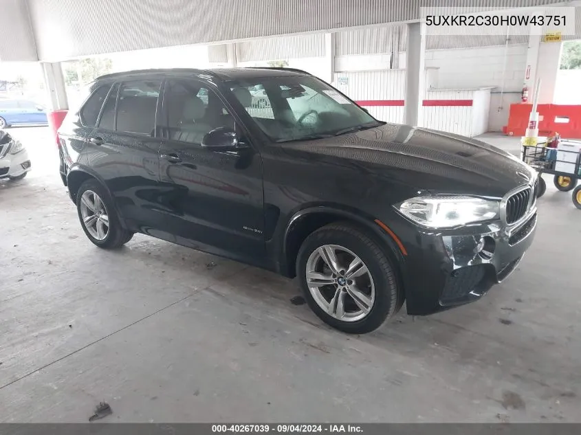 2017 BMW X5 Sdrive35I VIN: 5UXKR2C30H0W43751 Lot: 40267039