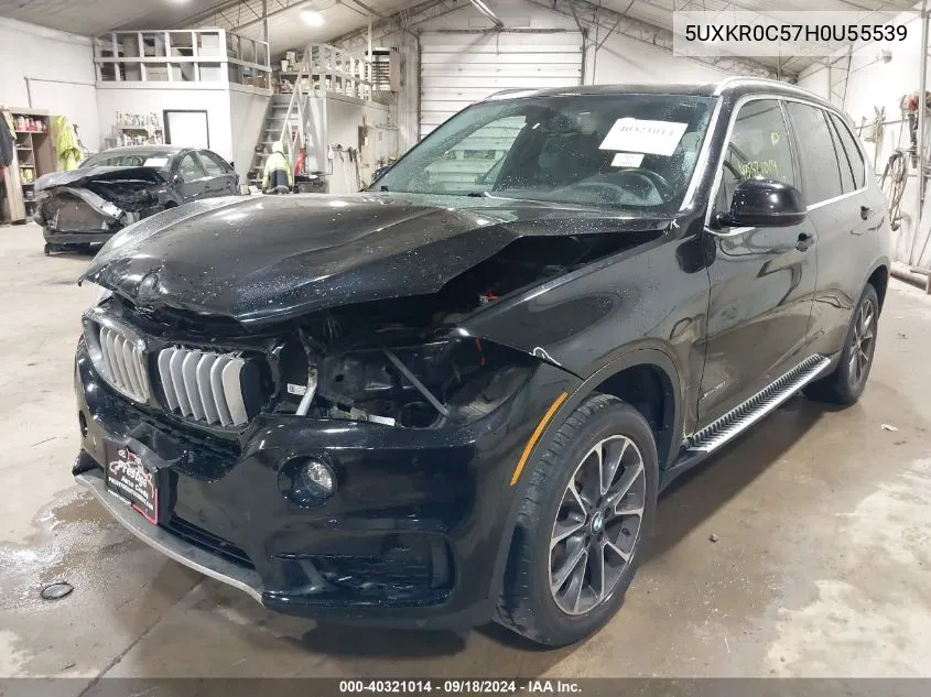 2017 BMW X5 xDrive35I VIN: 5UXKR0C57H0U55539 Lot: 40321014