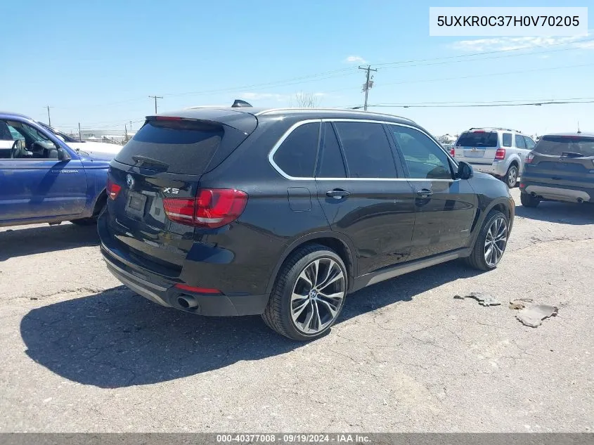 2017 BMW X5 xDrive35I VIN: 5UXKR0C37H0V70205 Lot: 40377008