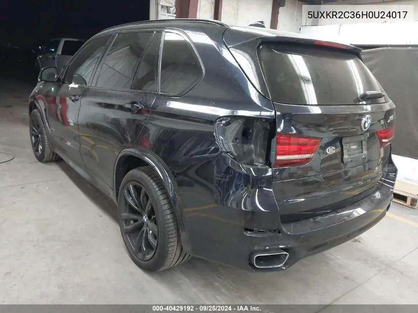 2017 BMW X5 Sdrive35I VIN: 5UXKR2C36H0U24017 Lot: 40429192