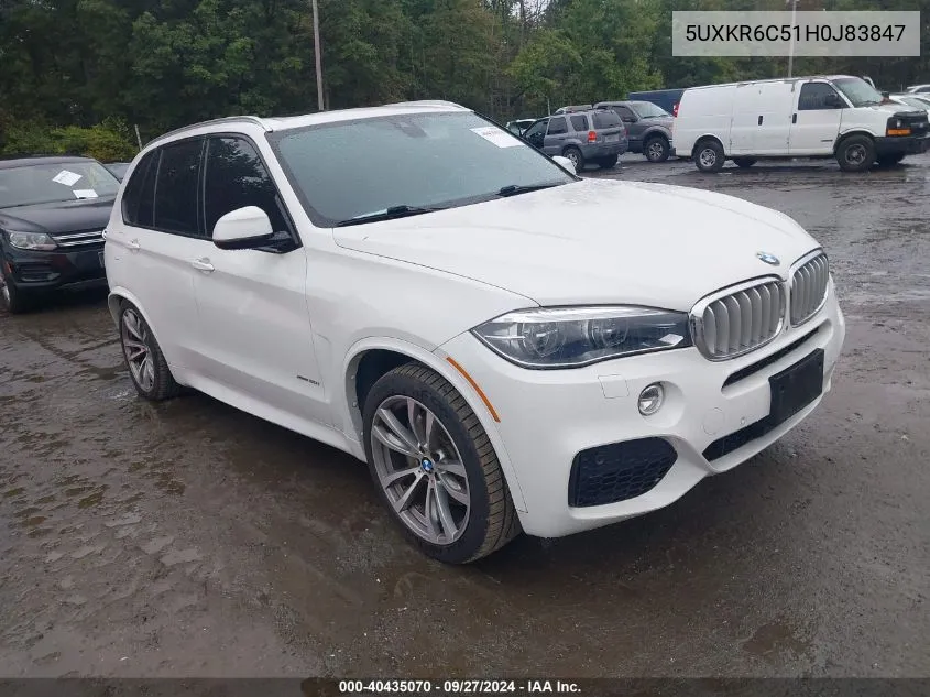 2017 BMW X5 xDrive50I VIN: 5UXKR6C51H0J83847 Lot: 40435070