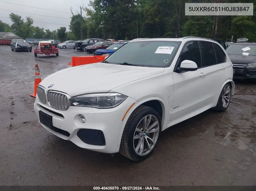 2017 BMW X5 xDrive50I VIN: 5UXKR6C51H0J83847 Lot: 40435070