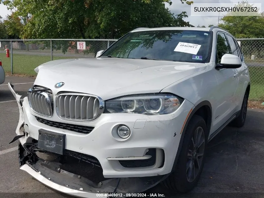 2017 BMW X5 xDrive35I VIN: 5UXKR0C5XH0V67252 Lot: 40469012