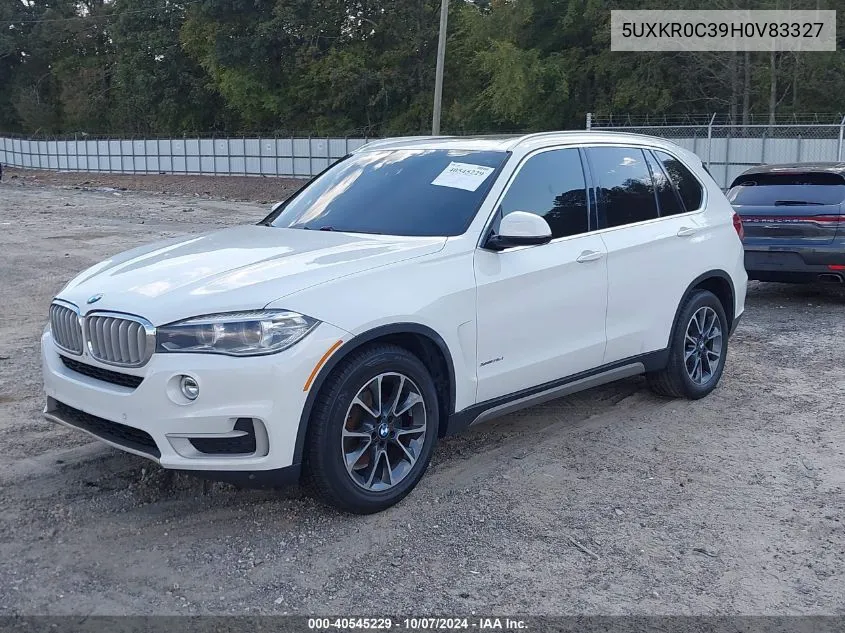 2017 BMW X5 xDrive35I VIN: 5UXKR0C39H0V83327 Lot: 40545229