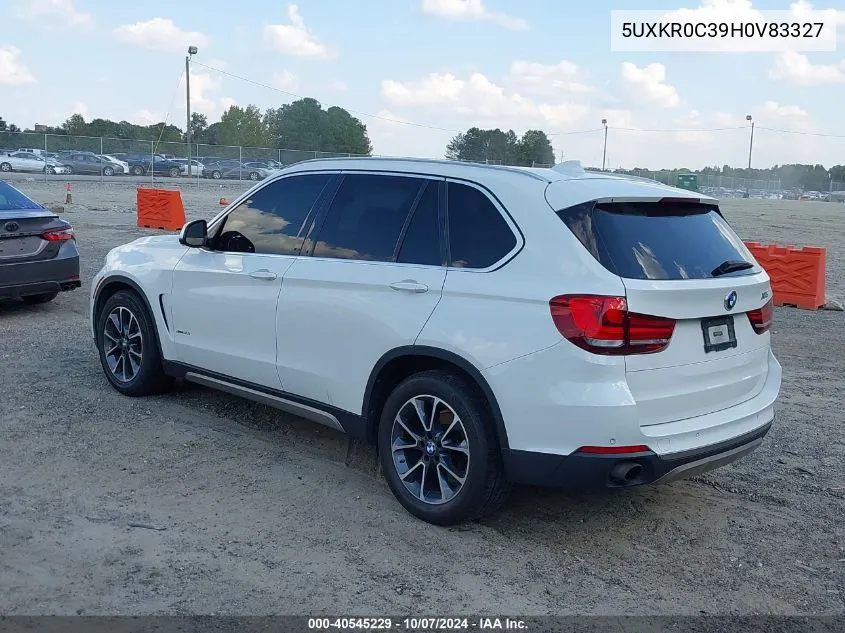 2017 BMW X5 xDrive35I VIN: 5UXKR0C39H0V83327 Lot: 40545229