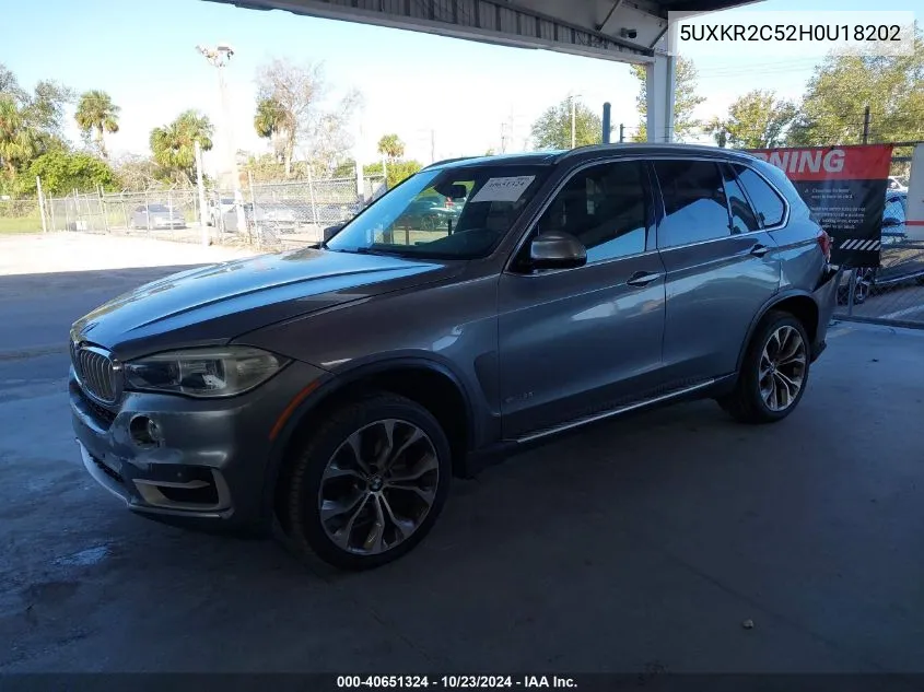 2017 BMW X5 Sdrive35I VIN: 5UXKR2C52H0U18202 Lot: 40651324