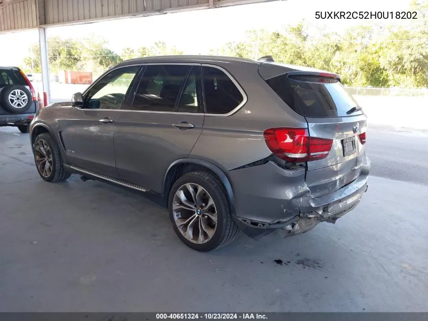 2017 BMW X5 Sdrive35I VIN: 5UXKR2C52H0U18202 Lot: 40651324