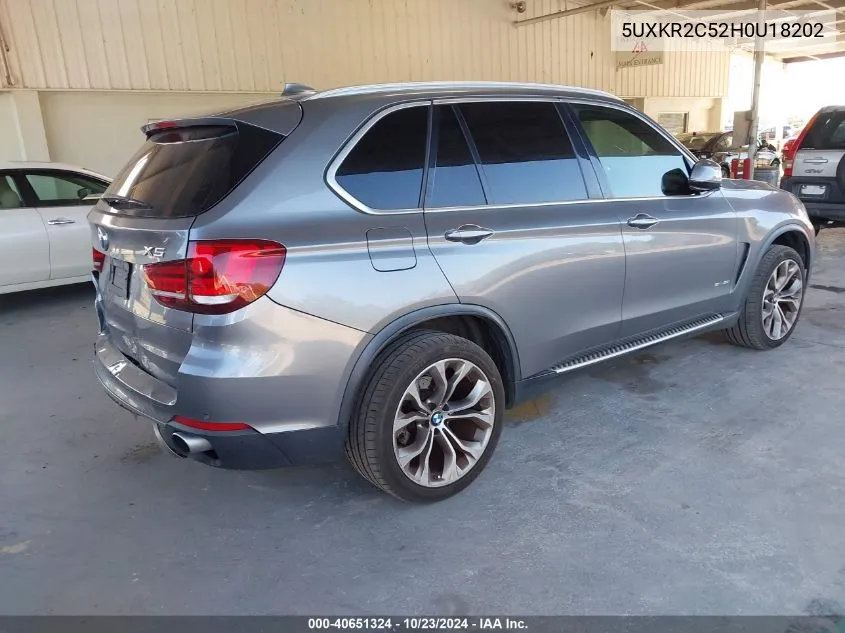 2017 BMW X5 Sdrive35I VIN: 5UXKR2C52H0U18202 Lot: 40651324