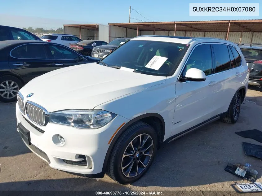 2017 BMW X5 Sdrive35I VIN: 5UXKR2C34H0X07080 Lot: 40693775