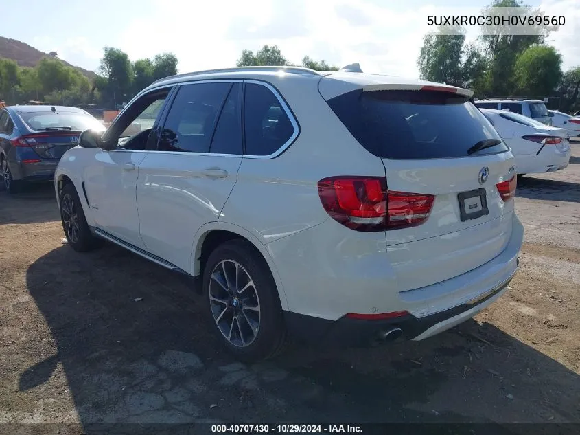 2017 BMW X5 xDrive35I VIN: 5UXKR0C30H0V69560 Lot: 40707430