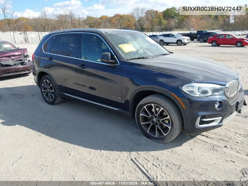 2017 BMW X5 xDrive35I VIN: 5UXKR0C38H0V72447 Lot: 40745638