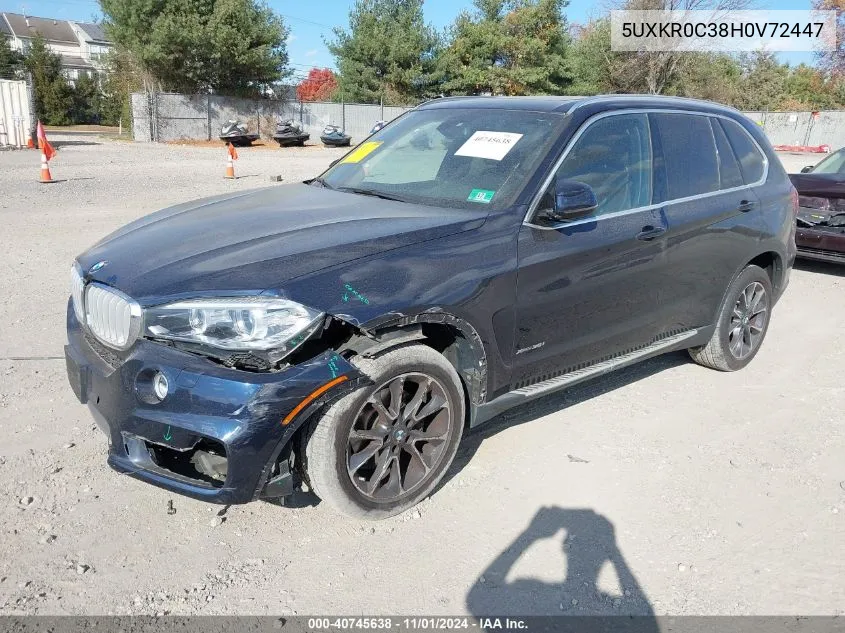 2017 BMW X5 xDrive35I VIN: 5UXKR0C38H0V72447 Lot: 40745638