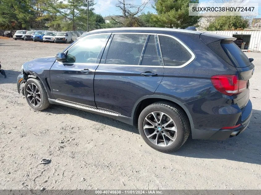 2017 BMW X5 xDrive35I VIN: 5UXKR0C38H0V72447 Lot: 40745638