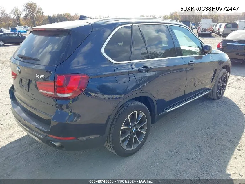 2017 BMW X5 xDrive35I VIN: 5UXKR0C38H0V72447 Lot: 40745638