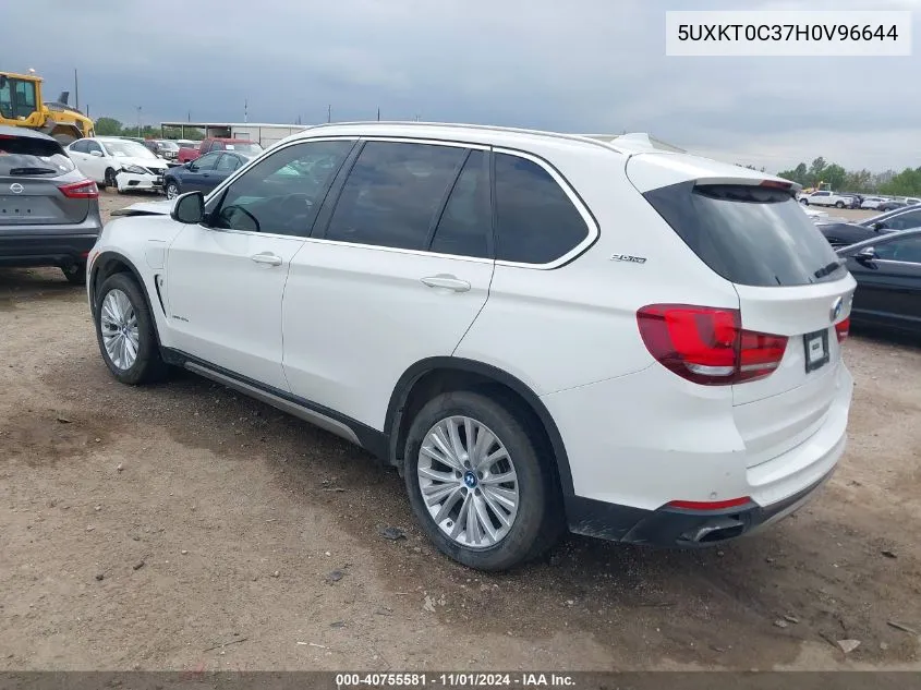 2017 BMW X5 Edrive xDrive40E Iperformance VIN: 5UXKT0C37H0V96644 Lot: 40755581