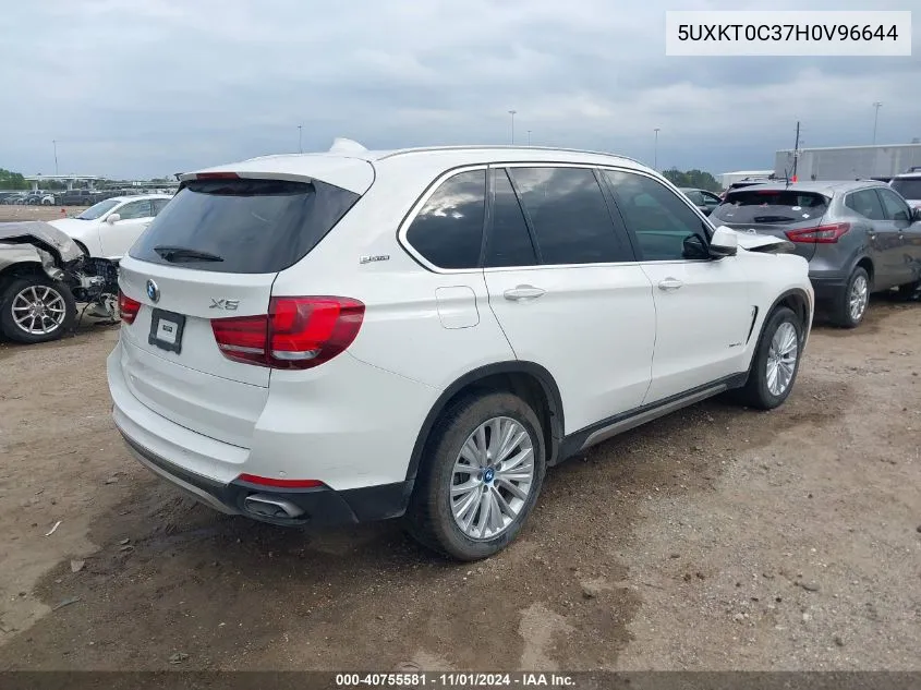 2017 BMW X5 Edrive xDrive40E Iperformance VIN: 5UXKT0C37H0V96644 Lot: 40755581