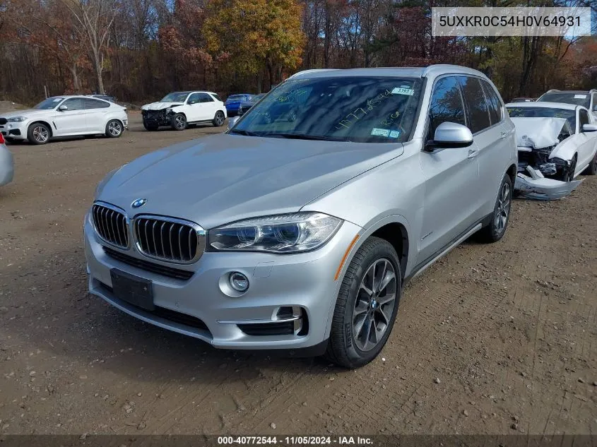 2017 BMW X5 xDrive35I VIN: 5UXKR0C54H0V64931 Lot: 40772544