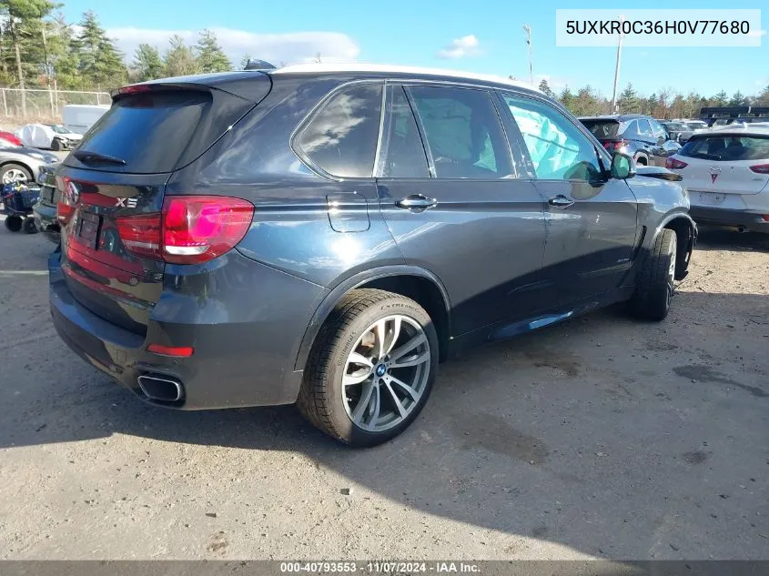 2017 BMW X5 xDrive35I VIN: 5UXKR0C36H0V77680 Lot: 40793553