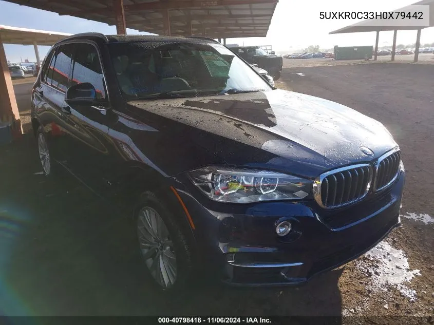 2017 BMW X5 xDrive35I VIN: 5UXKR0C33H0X79442 Lot: 40798418