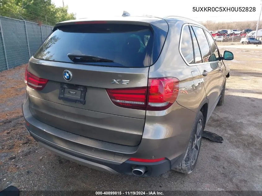 2017 BMW X5 xDrive35I VIN: 5UXKR0C5XH0U52828 Lot: 40899815