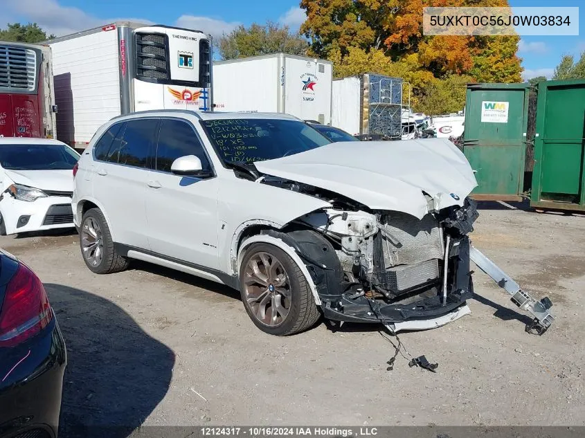 2018 BMW X5 VIN: 5UXKT0C56J0W03834 Lot: 12124317