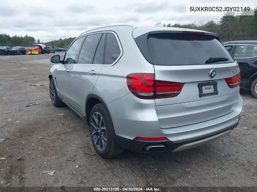 2018 BMW X5 xDrive35I VIN: 5UXKR0C52J0Y02149 Lot: 39313199