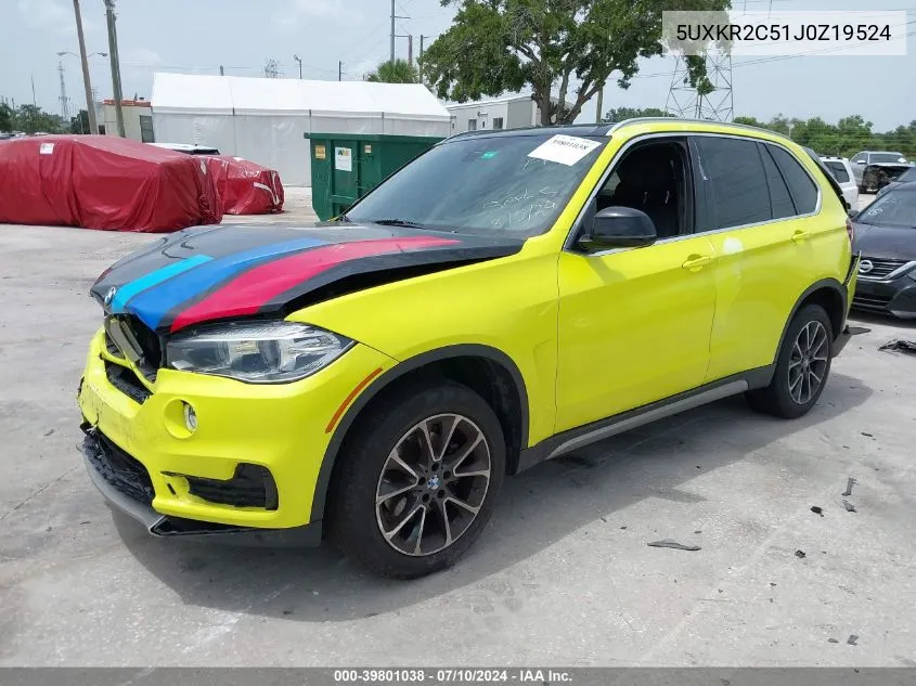 5UXKR2C51J0Z19524 2018 BMW X5 Sdrive35I