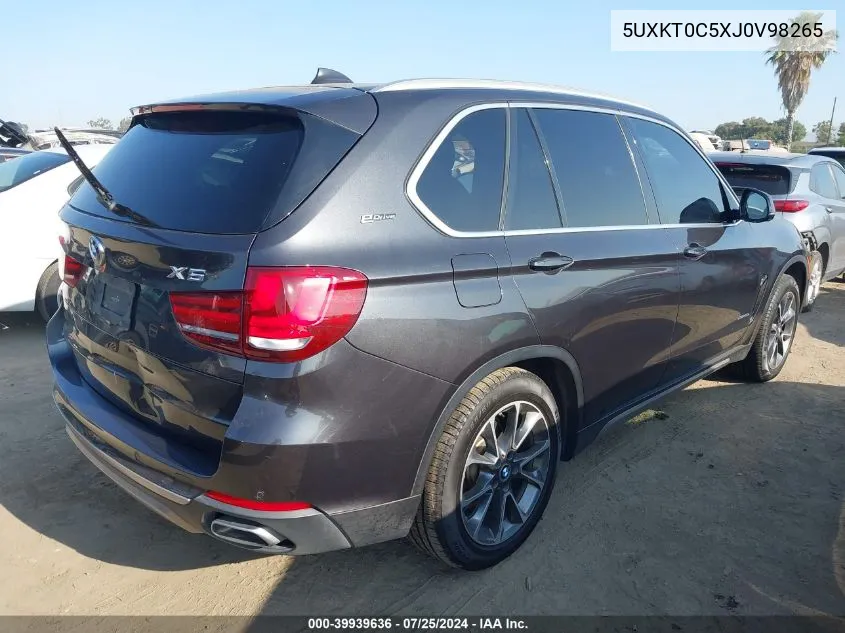 2018 BMW X5 Edrive xDrive40E Iperformance VIN: 5UXKT0C5XJ0V98265 Lot: 39939636