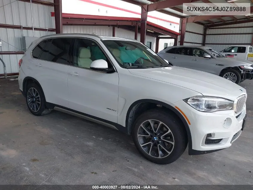 2018 BMW X5 xDrive35D VIN: 5UXKS4C54J0Z89888 Lot: 40003927