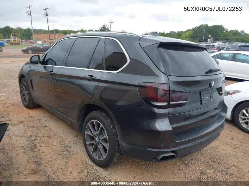 2018 BMW X5 xDrive35I VIN: 5UXKR0C57JL072253 Lot: 40035448