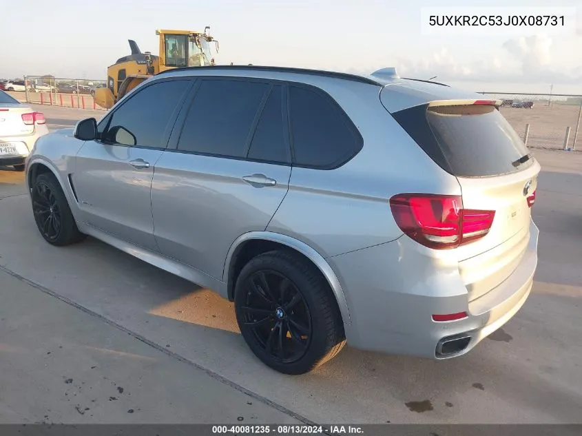 2018 BMW X5 Sdrive35I VIN: 5UXKR2C53J0X08731 Lot: 40081235