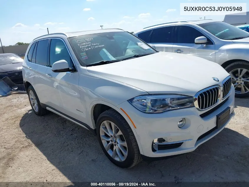 2018 BMW X5 xDrive35I VIN: 5UXKR0C53J0Y05948 Lot: 40110056