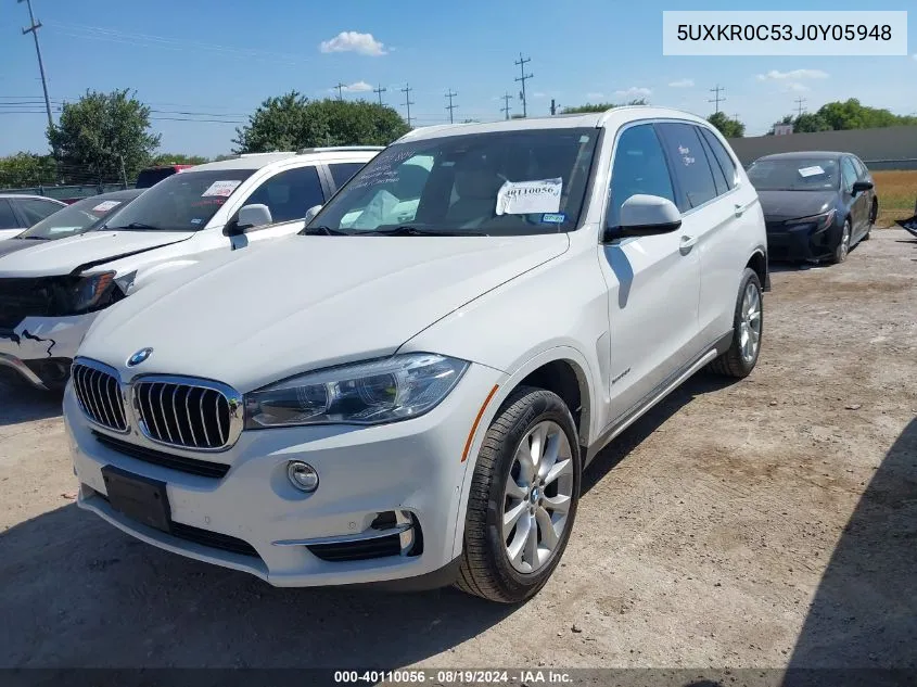 2018 BMW X5 xDrive35I VIN: 5UXKR0C53J0Y05948 Lot: 40110056