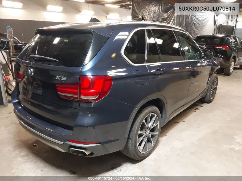 2018 BMW X5 xDrive35I VIN: 5UXKR0C50JL070814 Lot: 40115724