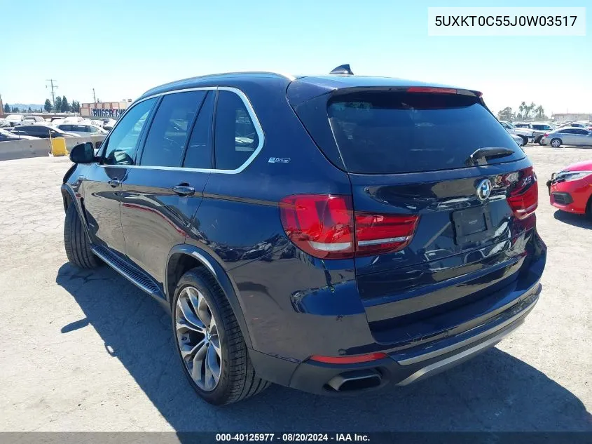 2018 BMW X5 Edrive xDrive40E Iperformance VIN: 5UXKT0C55J0W03517 Lot: 40125977