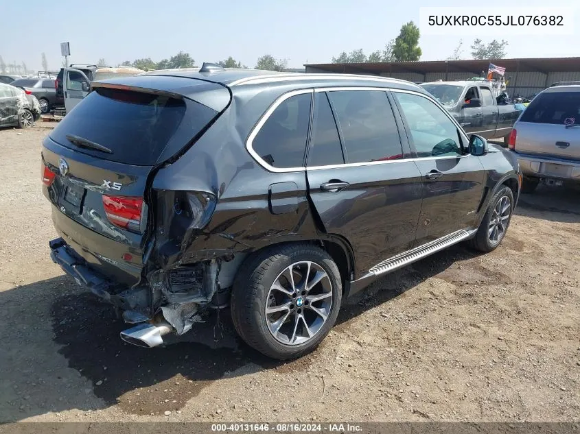 2018 BMW X5 xDrive35I VIN: 5UXKR0C55JL076382 Lot: 40131646