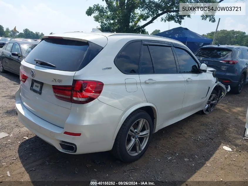 2018 BMW X5 Edrive xDrive40E Iperformance VIN: 5UXKT0C54J0W03721 Lot: 40155252