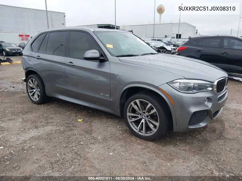 2018 BMW X5 Sdrive35I VIN: 5UXKR2C51J0X08310 Lot: 40201011