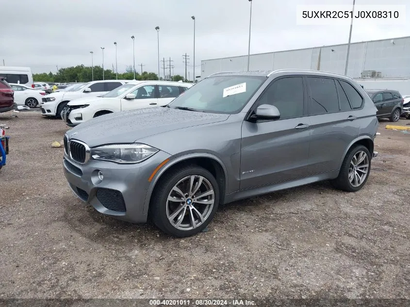 5UXKR2C51J0X08310 2018 BMW X5 Sdrive35I