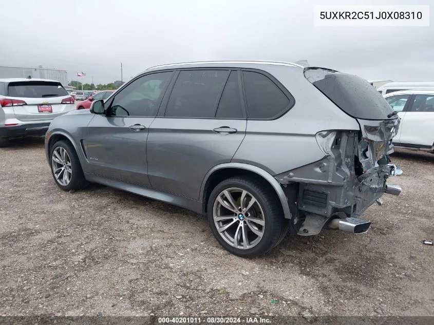 2018 BMW X5 Sdrive35I VIN: 5UXKR2C51J0X08310 Lot: 40201011