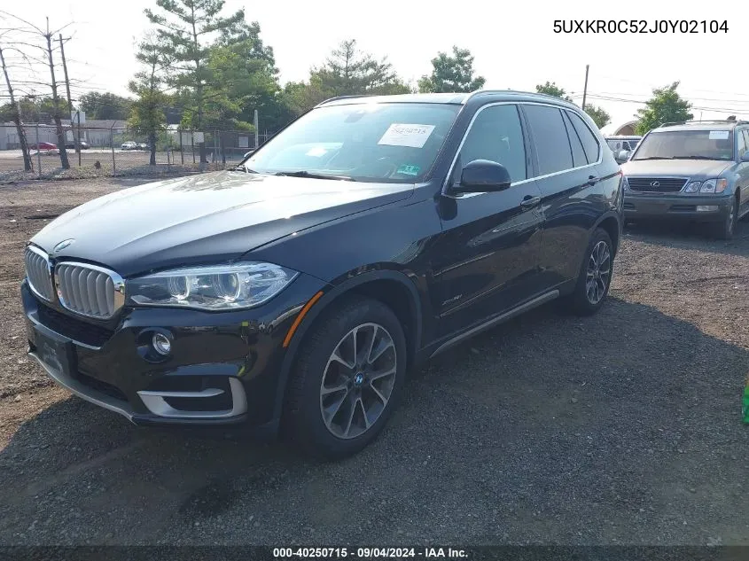 2018 BMW X5 xDrive35I VIN: 5UXKR0C52J0Y02104 Lot: 40250715