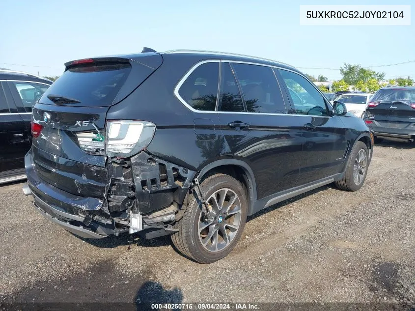 2018 BMW X5 xDrive35I VIN: 5UXKR0C52J0Y02104 Lot: 40250715