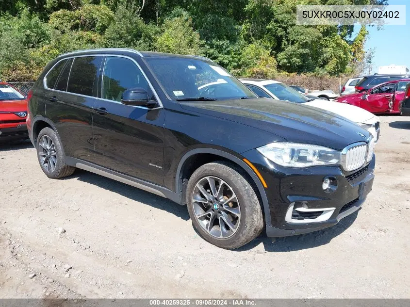 2018 BMW X5 xDrive35I VIN: 5UXKR0C5XJ0Y02402 Lot: 40259325